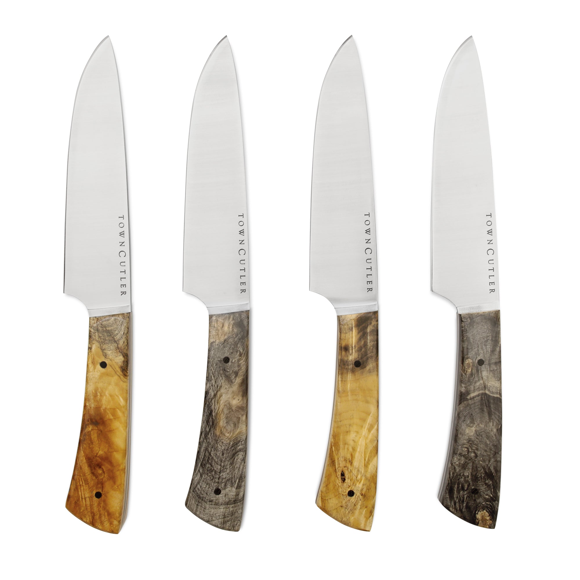 Town Cutler steak knives set of 4 in three different styles. All handmade in America.