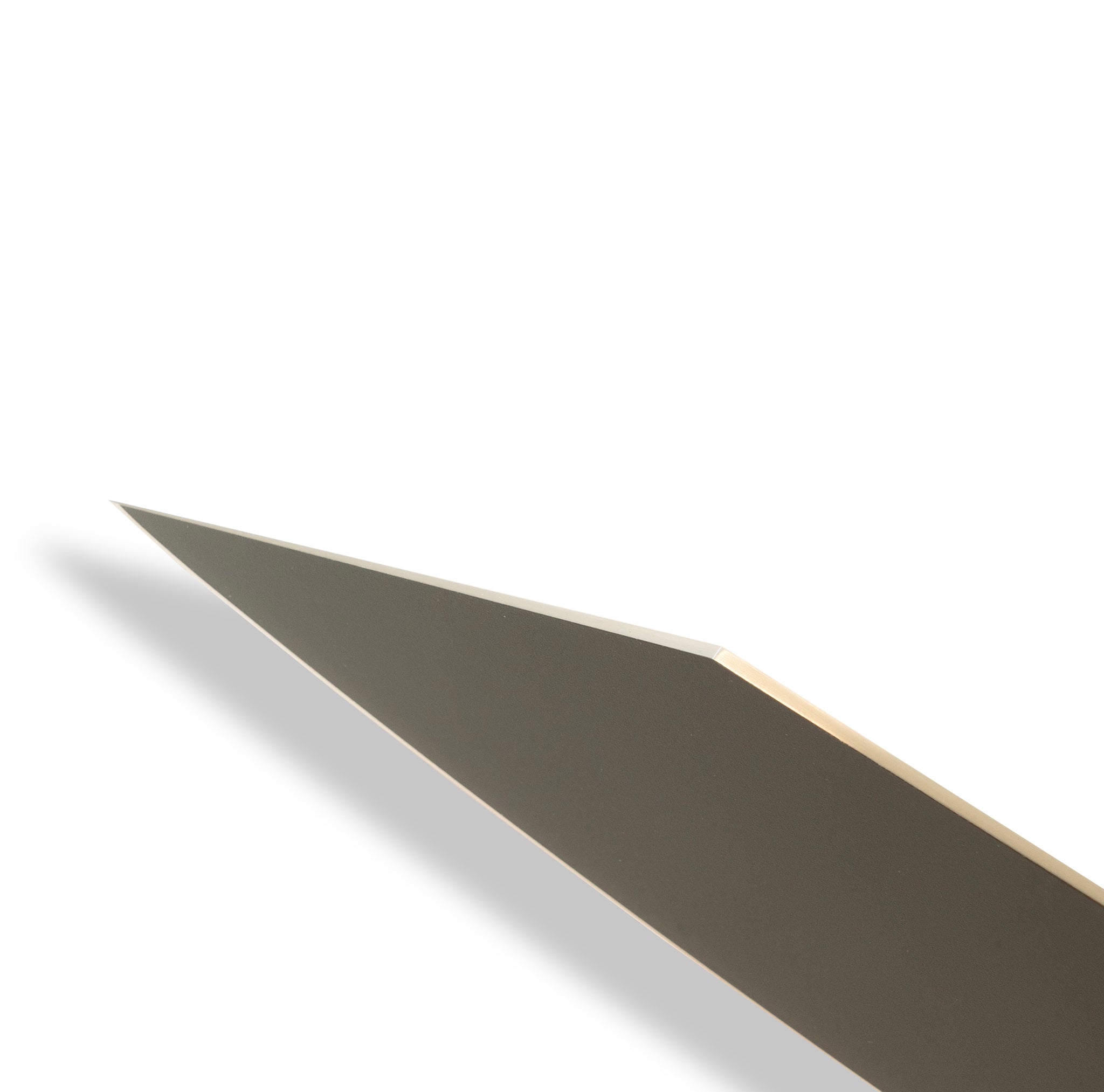 Town Cutler 7.5" Chopper knife with Cerakote finished blade and blue linen micarta handle.