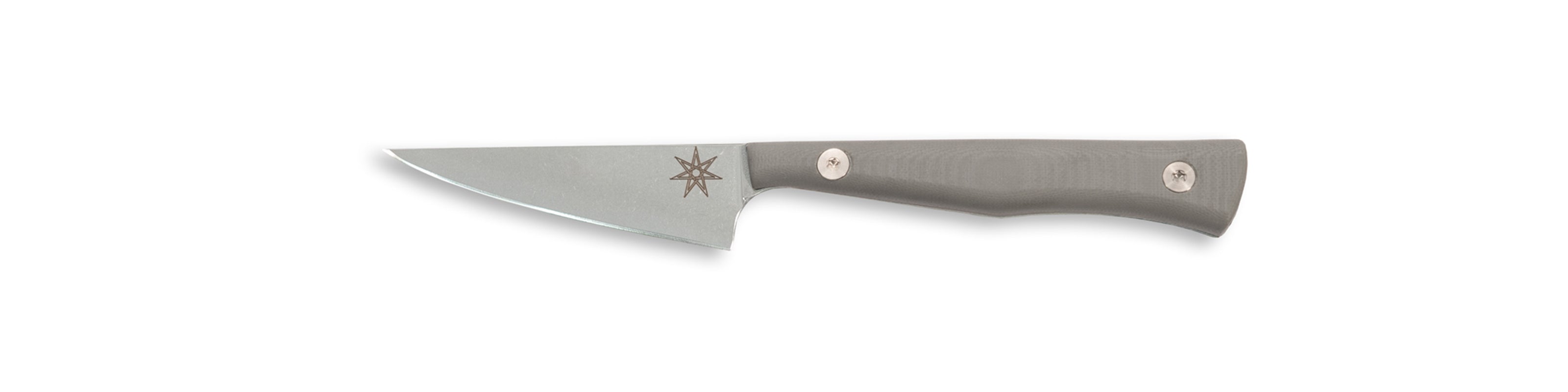 Gray stainless steel paring knife