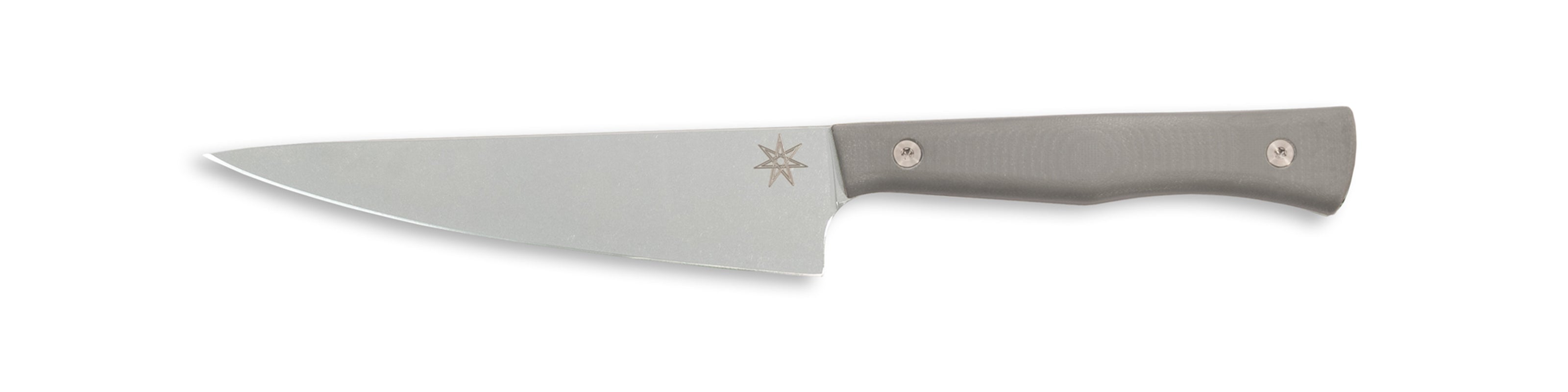 Gray stainless steel kitchen utility petty knife