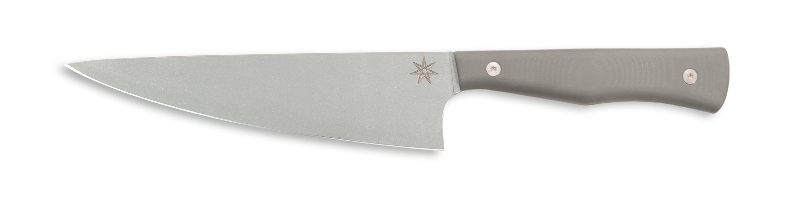 Gray stainless steel kitchen 7" chef knife