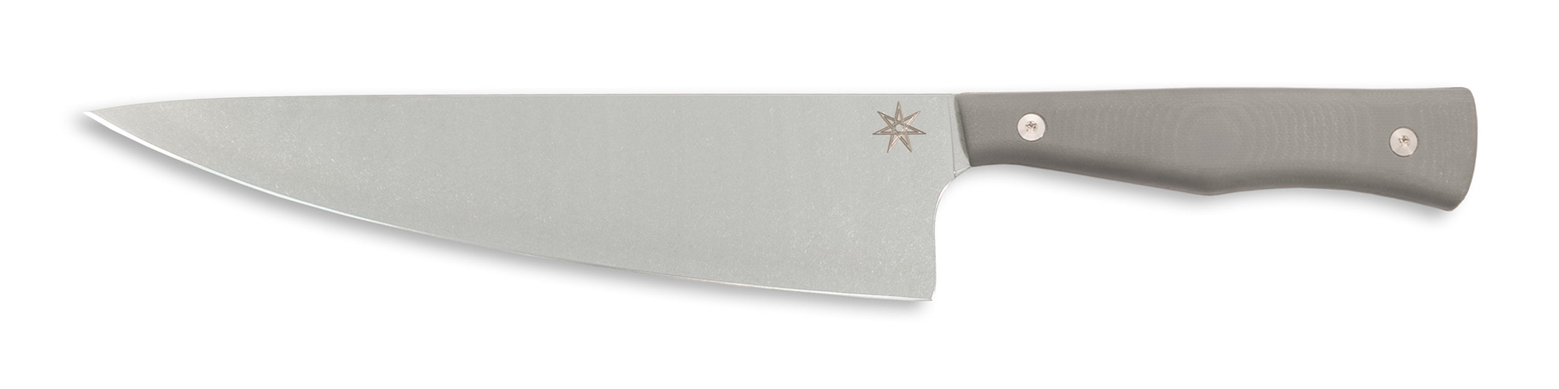 Gray stainless steel kitchen 8.5" chef knife