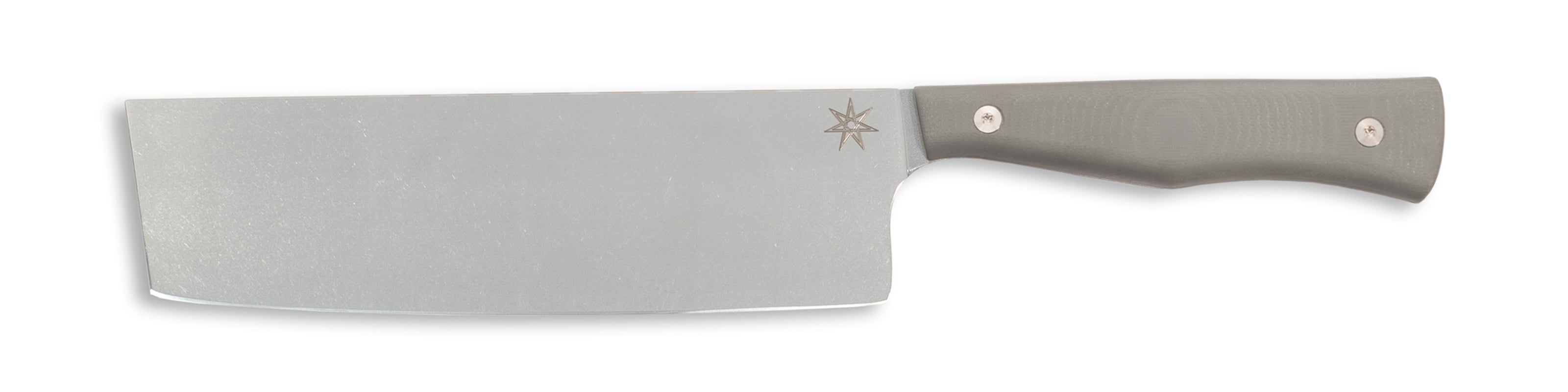 Gray stainless steel kitchen vegetable nakiri knife