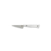 Stainless steel kitchen paring knife with white handle