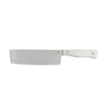 Stainless steel kitchen vegetable nakiri knife with white handle