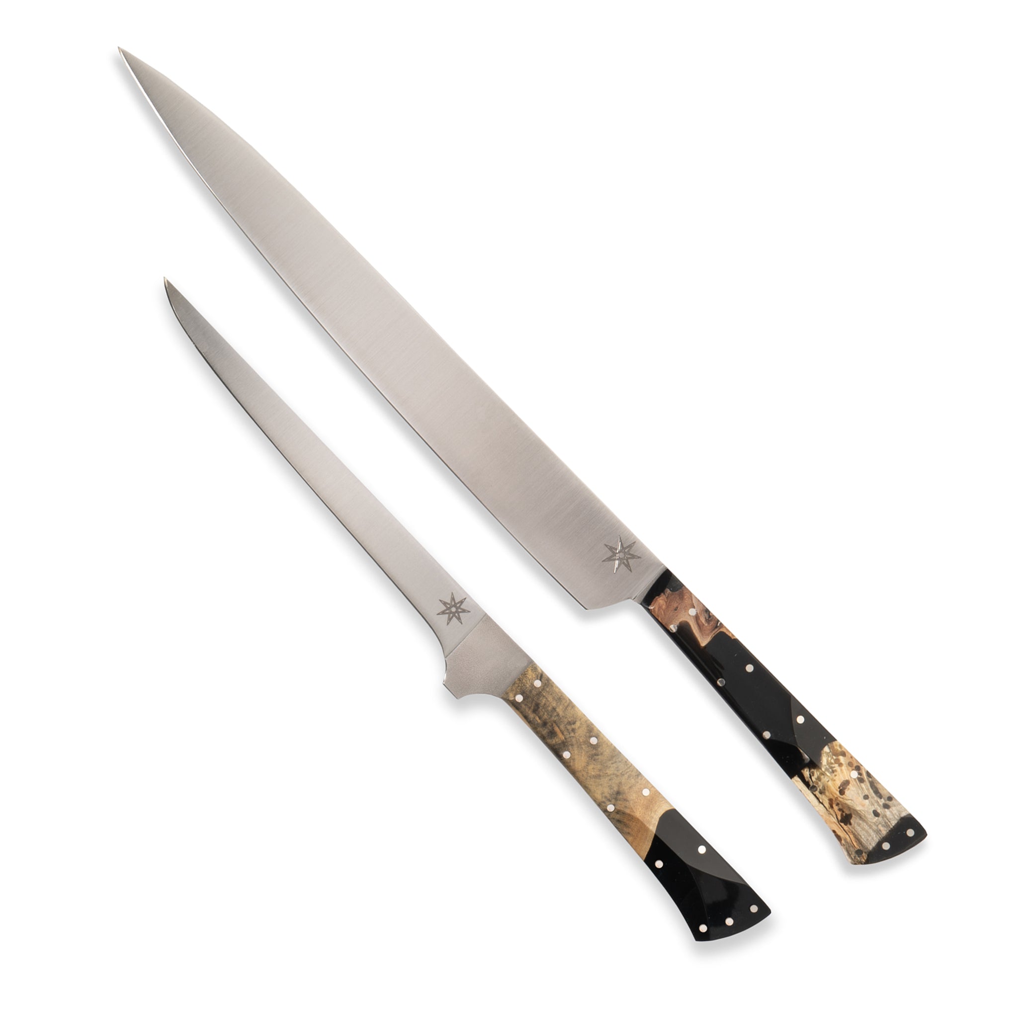 Town Cutler Desert Dawn Angler Knife Set withstraight boning knife and carving slicer knife