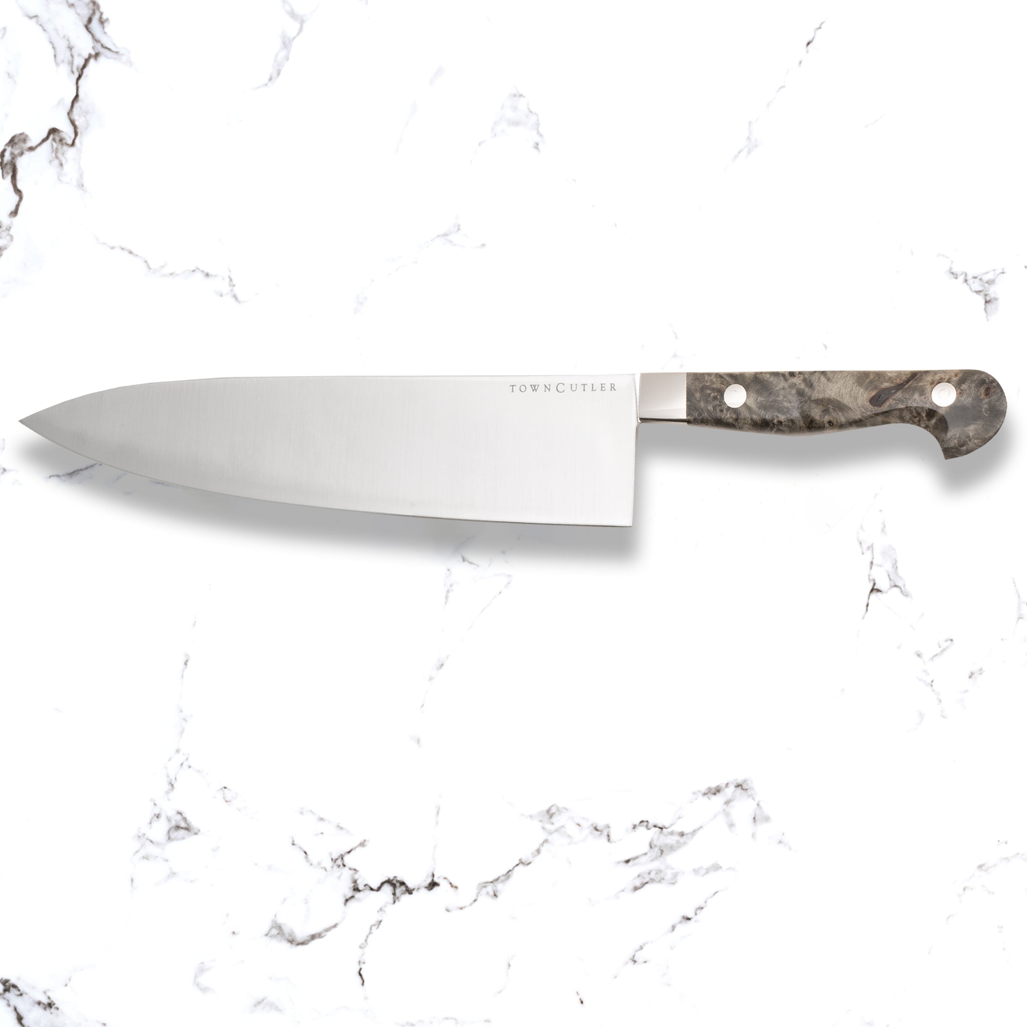 10" Chef Knife - Classic - Town Cutler - Buckeye Burl handle