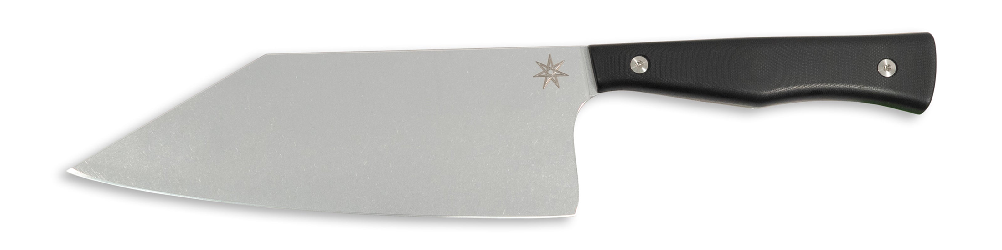 Town Cutler Culinary 2.0 kitchen chopper knife with black g-10 handle and stainless steel blade.