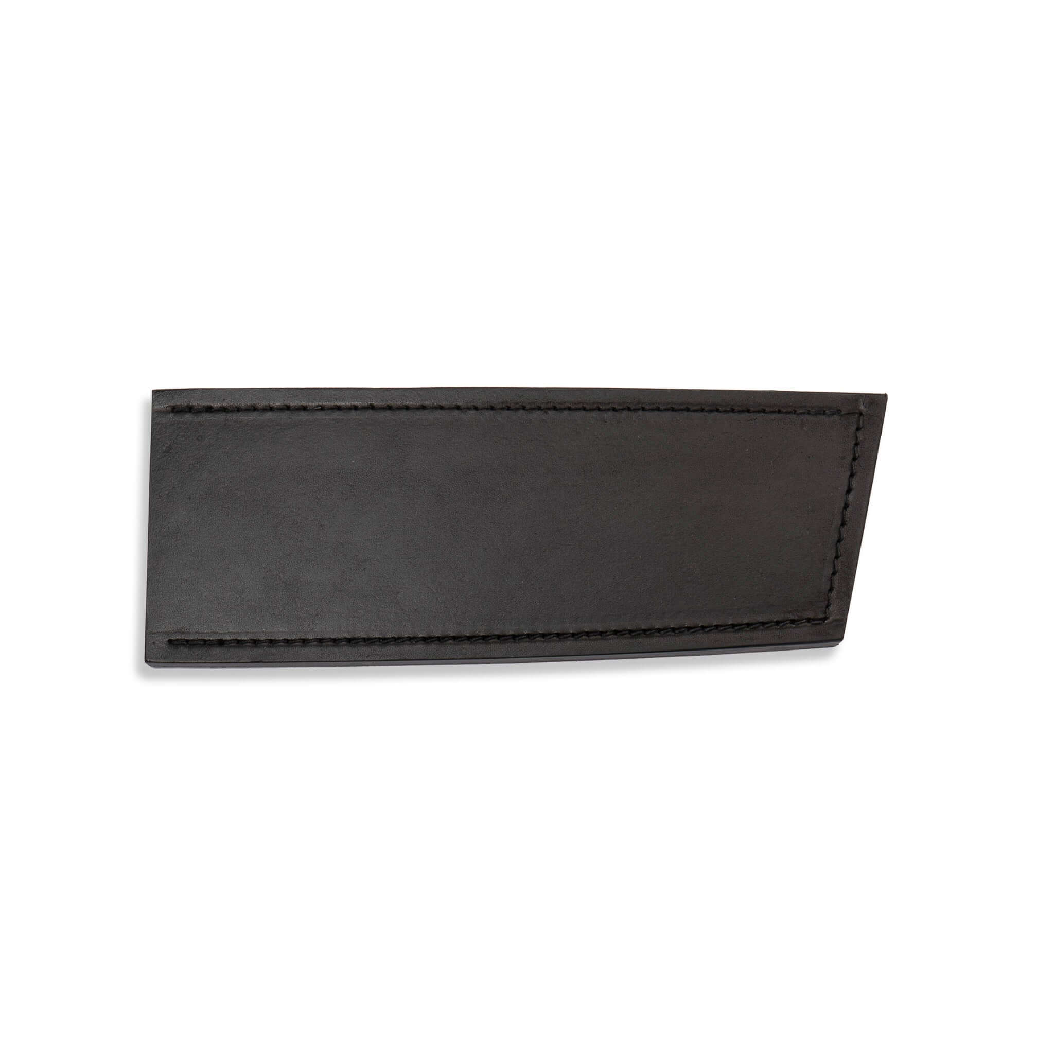 Town Cutler black leather scabbard knife blade cover for Nakiri knife.