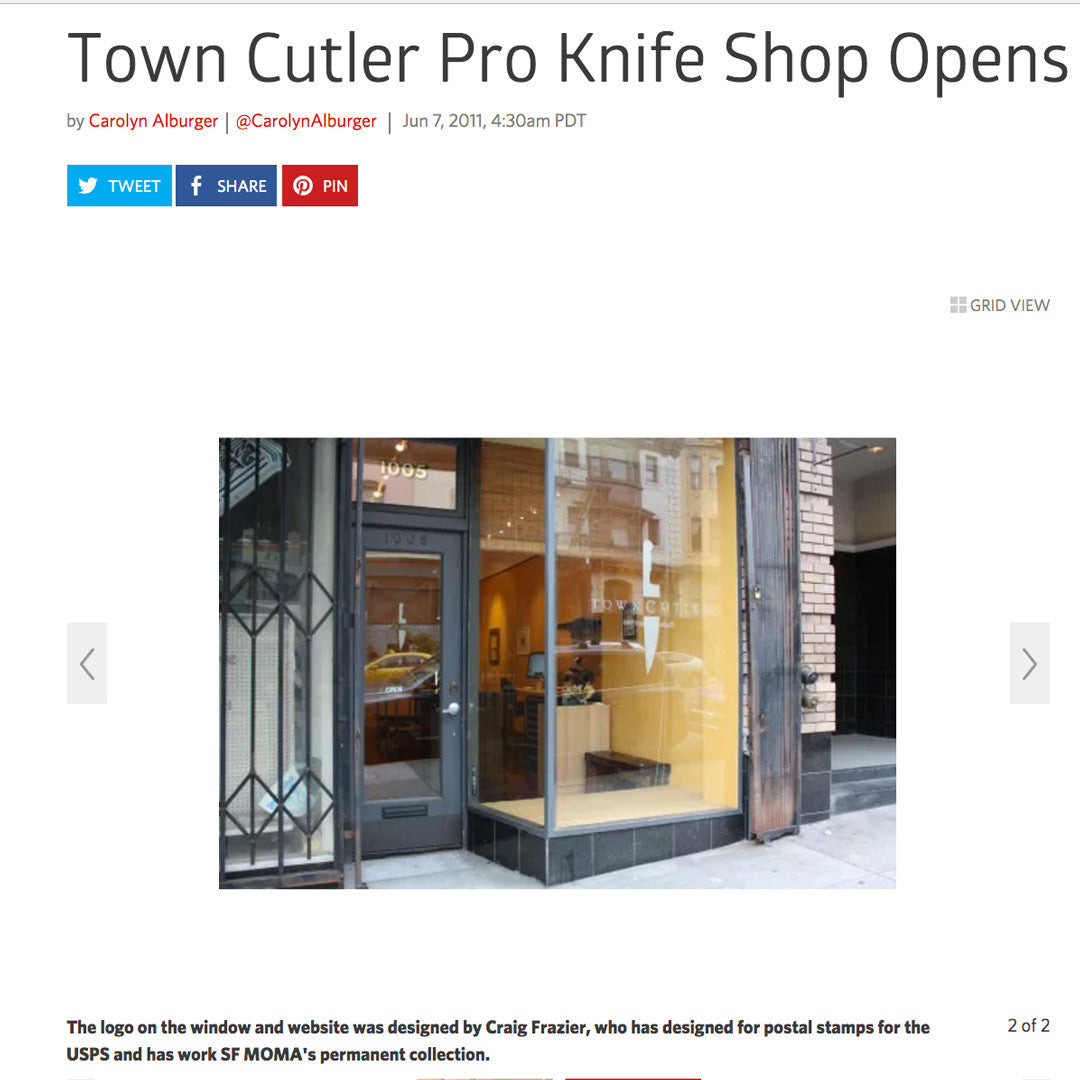Eater SF - Town Cutler Pro Knife Shop Opens in Nob Hill
