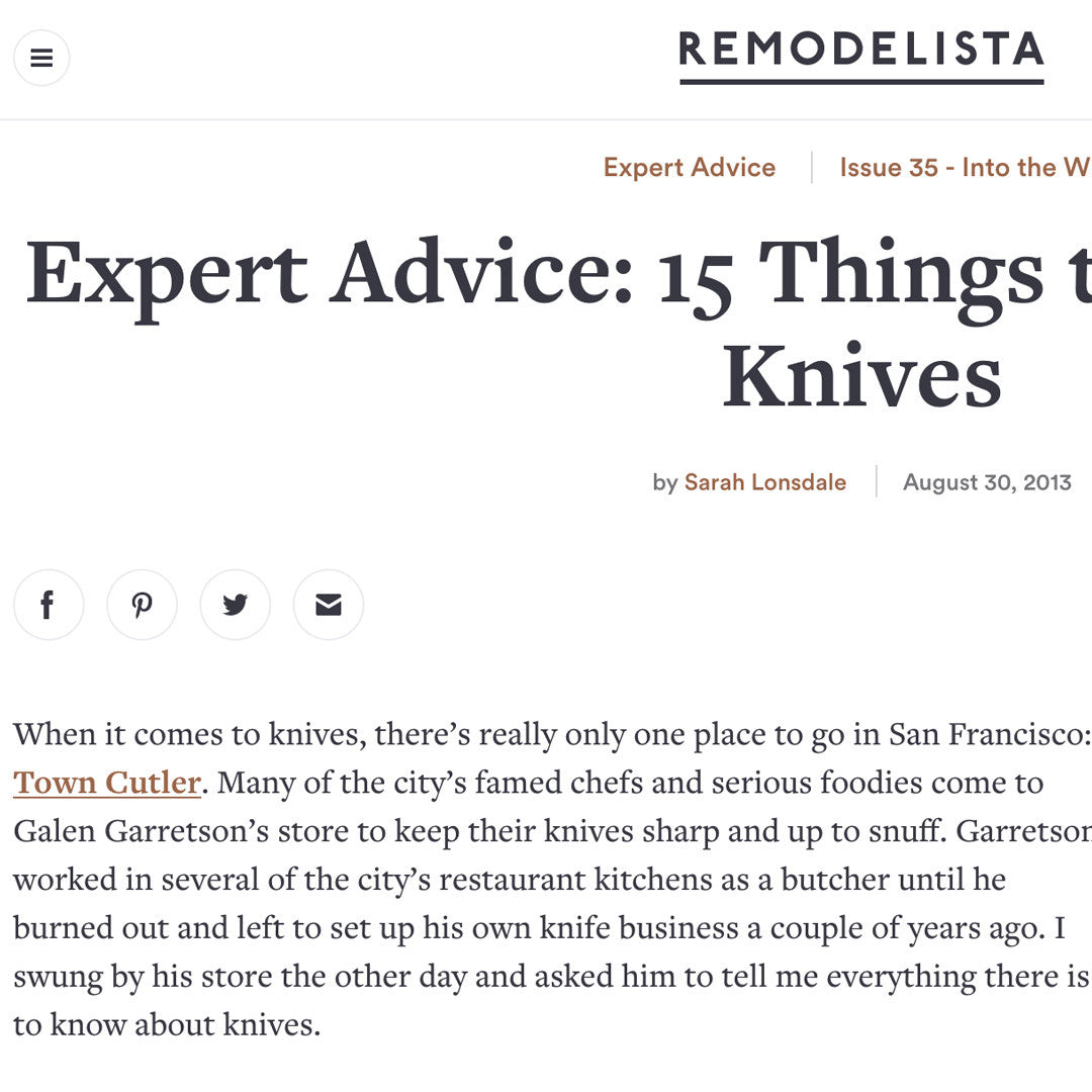 Remodelista - Expert Advice: 15 Things To Know About Knives