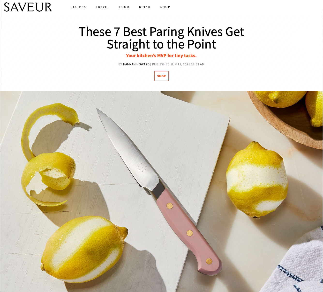Saveur - These 7 Best Paring Knives Get Straight to the Point