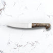 Hankotsu Japanese-style butcher knife 6" blade and Buckeye Burl handle