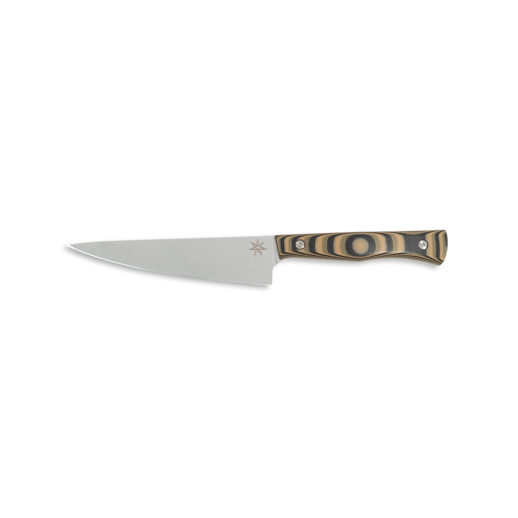 6" Utility Knife - Culinary 2.0 Black, Green, and Tan Layered G-10 Kitchen Knives Town Cutler