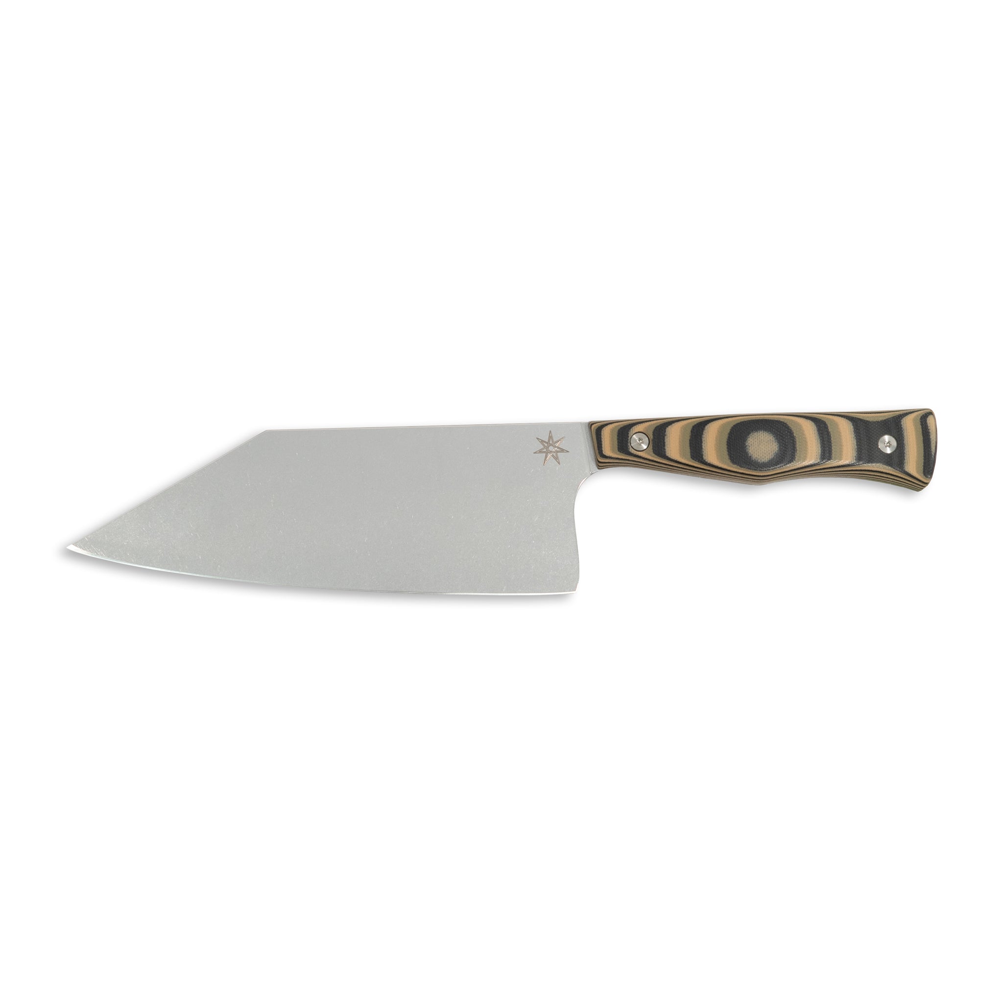 7.5" Chopper - Culinary 2.0 Black, Green, and Tan Layered G-10 Kitchen Knives Town Cutler