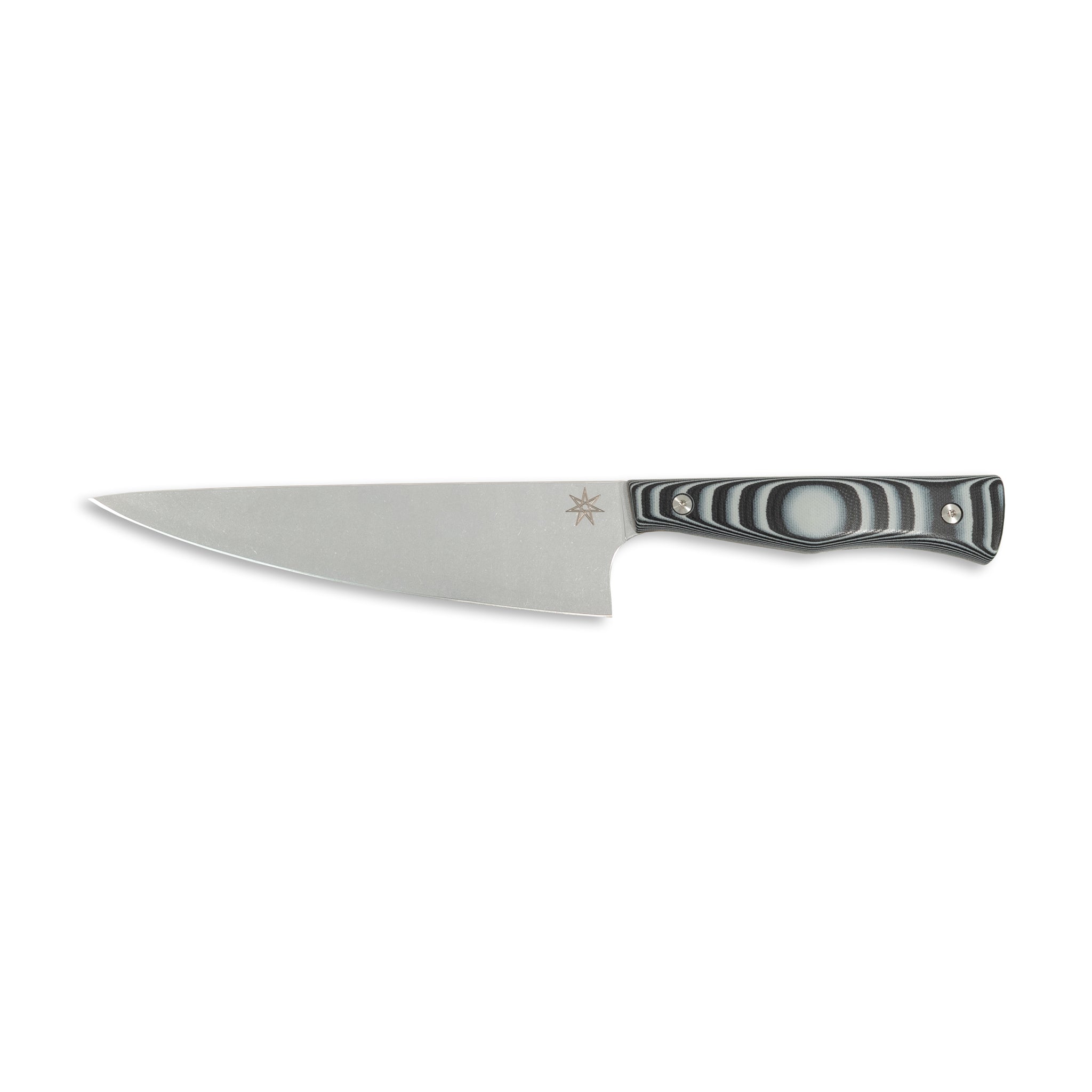 7" Chef Knife - Culinary 2.0 Black and Gray Layered G-10 Kitchen Knives Town Cutler