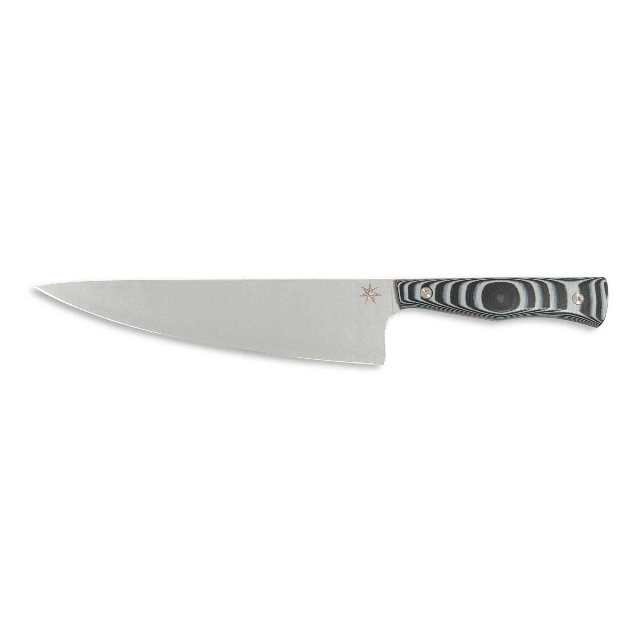 8.5" Chef Knife - Culinary 2.0 Black and Gray Layered G-10 Kitchen Knives Town Cutler