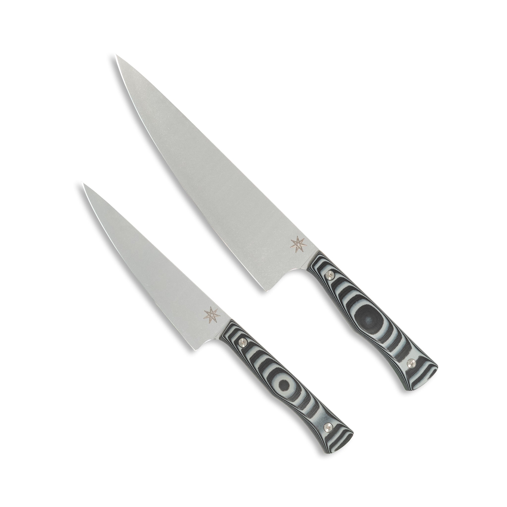 Commis Knife Set - Culinary 2.0 Black and Gray Layered G-10 Kitchen Knives Town Cutler