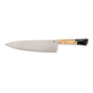 8.5" stainless steel Chef Knife by Town Cutler featuring the Desert Dawn handle made with live-edge Buckeye Burl and Nitro-V stainless steel blade.