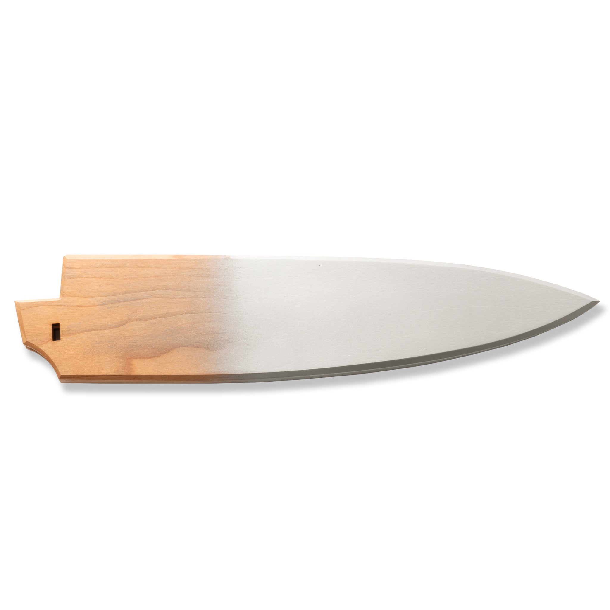 Silver and cherrywood saya knife cover for Town Cutler Ag 47 10" Chef Knife. 