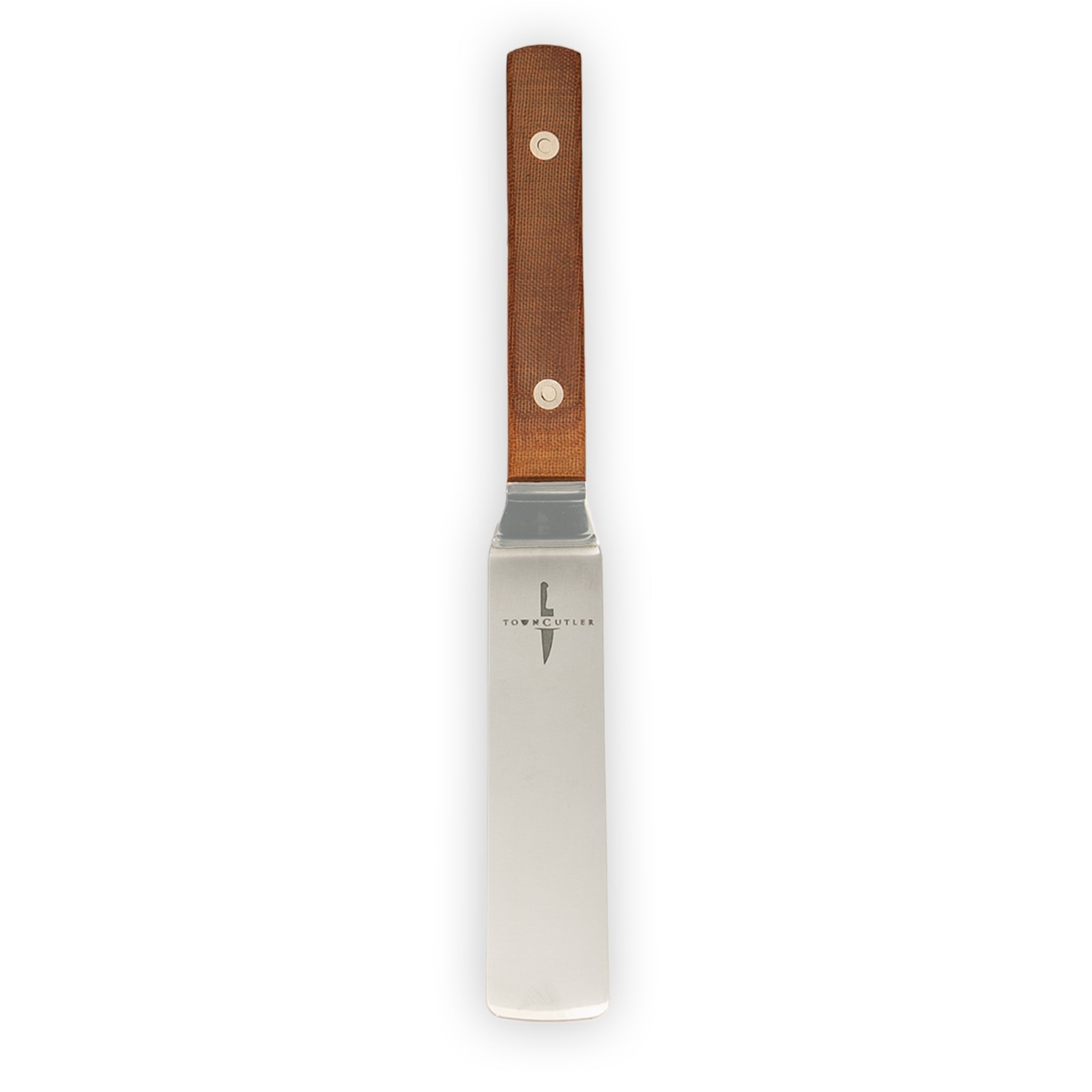 Town Cutler Kitchen Spatula Palette Knife with Natural Canvas Micarta Handle