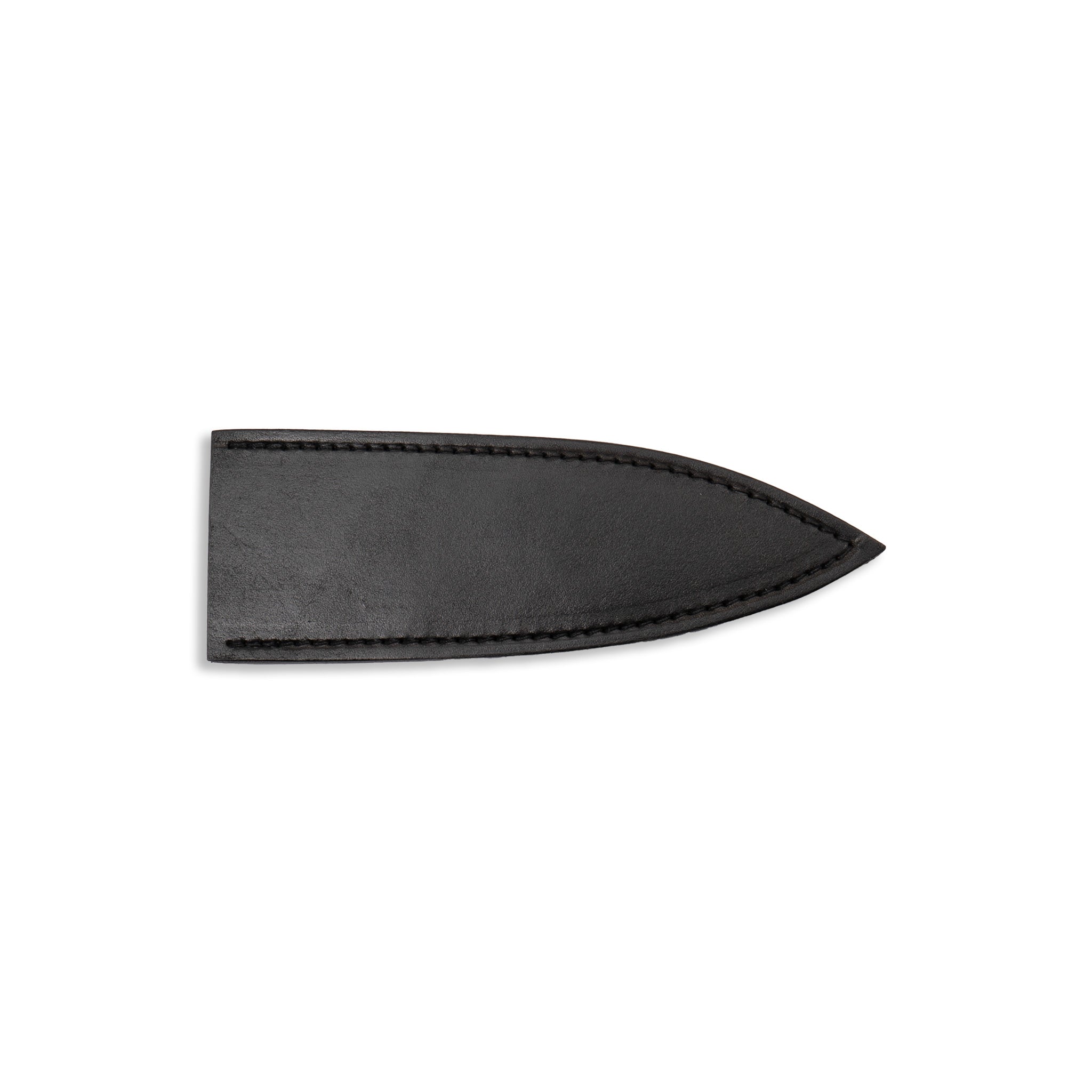 Town Cutler black leather scabbard knife blade cover for kitchen utility knife.
