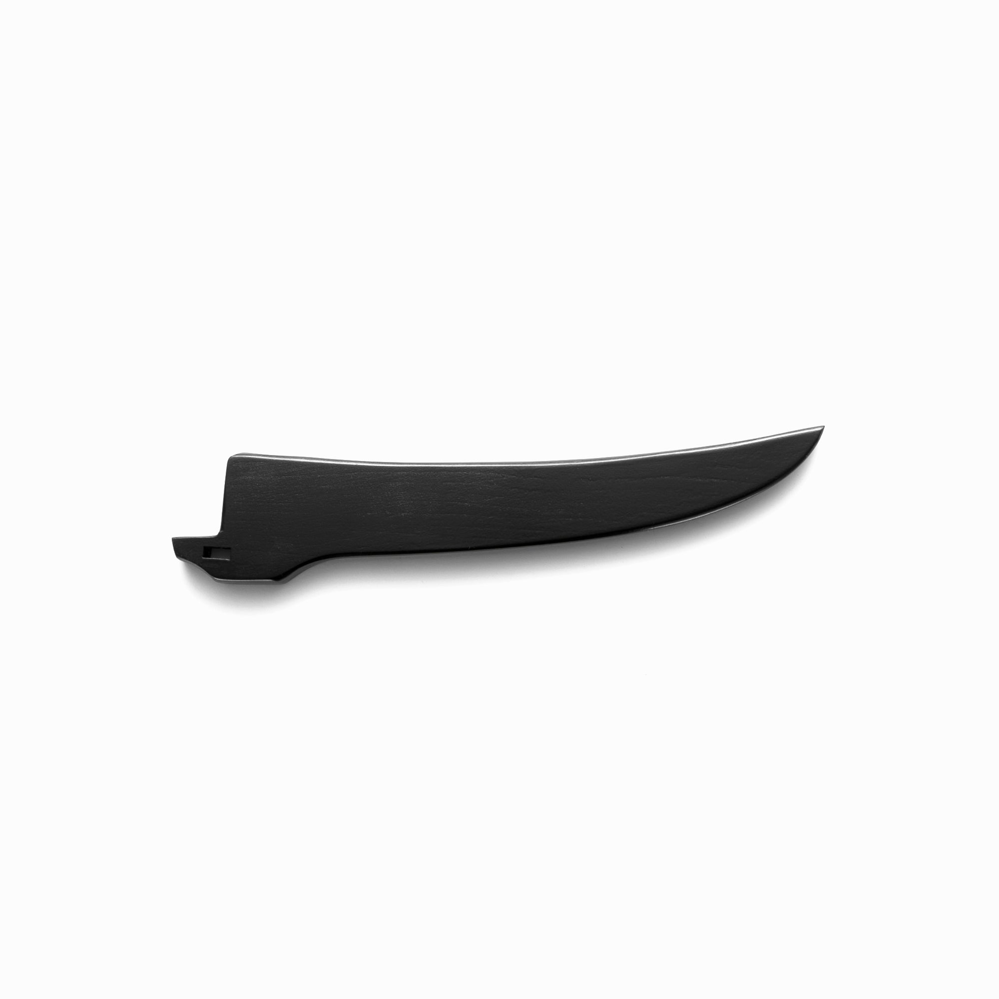 Black wood saya knife sheath for Town Cutler Desert Dawn and Olneya 6" curved boning knife.