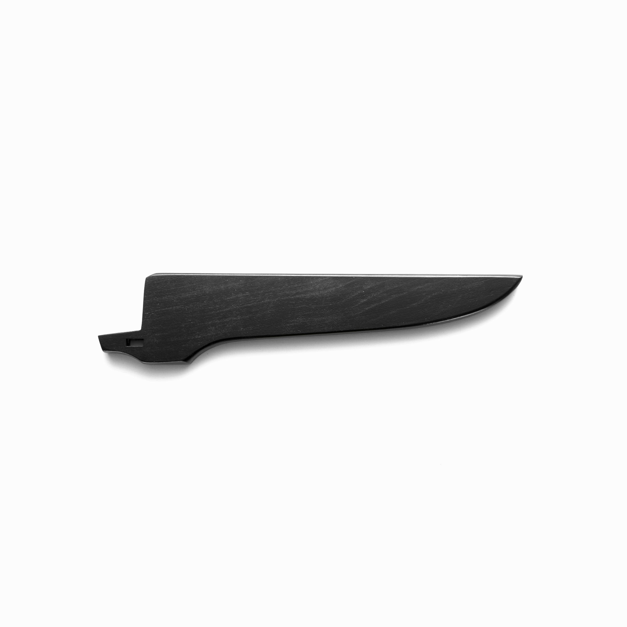 Black wood saya knife sheath for Town Cutler Desert Dawn and Olneya 6" straight boning knife.