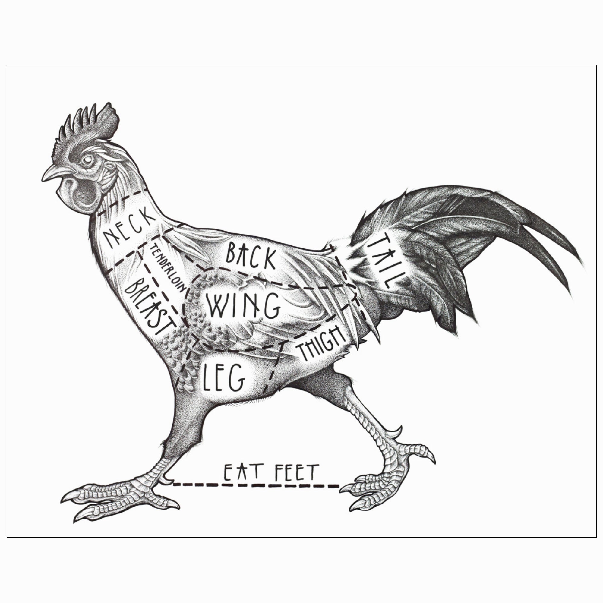 Town Cutler Rooster Poster by James Nagel - Town Cutler