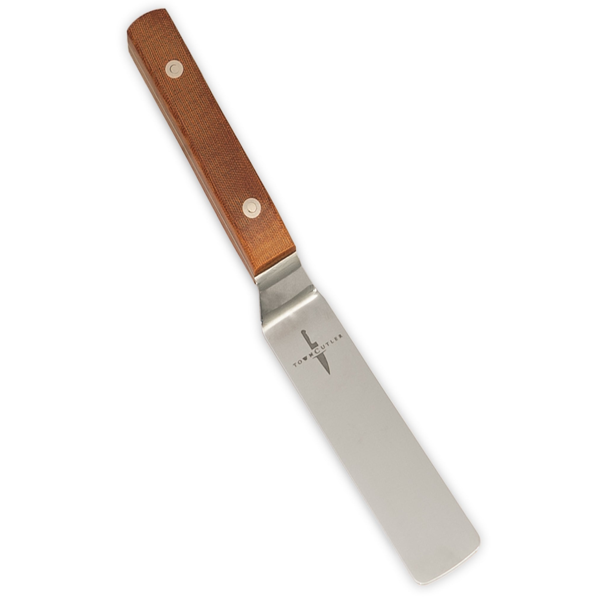 Town Cutler Offset Palette Knife with Natural Canvas Micarta Handle